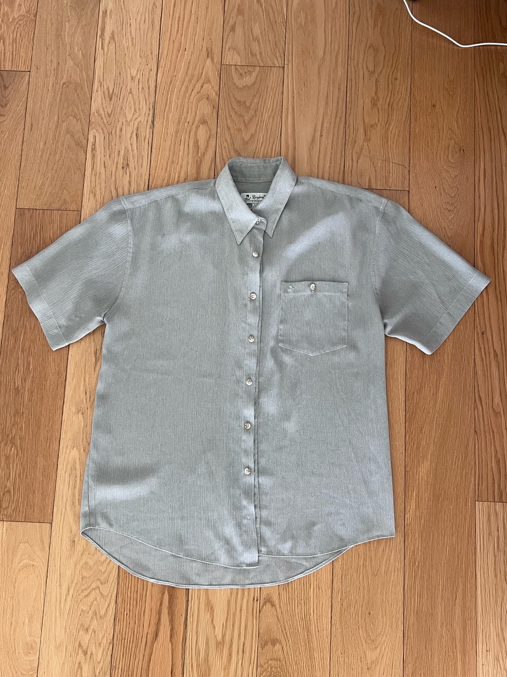 Men's Lightweight Gray Button-Up Shirt